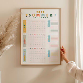 Large 2024 Summer Bucket List Wall Planner, 8 of 11