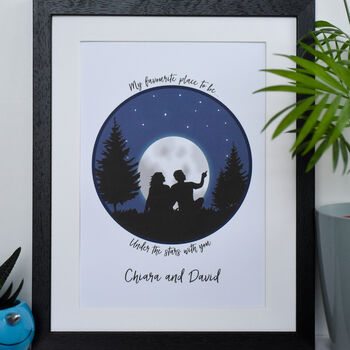 Valentine's Personalised Framed Couples Day Print, 3 of 9