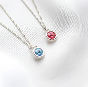 21st Birthday Birthstone Sterling Silver Necklace – 21st Gift For Her, 5 of 10