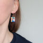 Space Wooden Drop Earrings, thumbnail 8 of 8