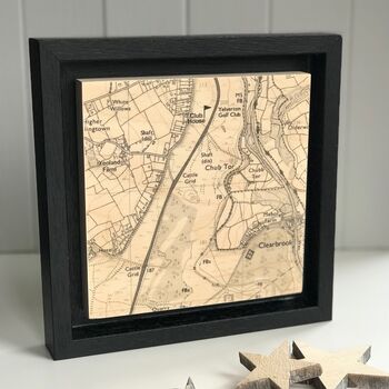 Golf Course Map Printed On Wood, 9 of 11