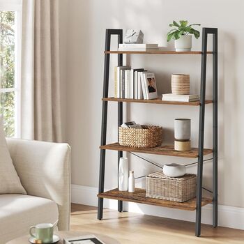 Industrial Ladder Shelf Bookshelf Storage Unit, 2 of 12