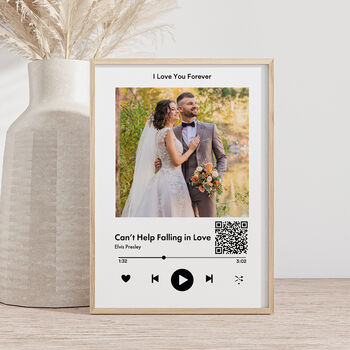 Personalised Music Print With Qr Code, 2 of 3