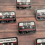 Custom Mixtape Cassette Tape Enamel Pin – Personalised Names Or Song – Retro 80s 90s Music Gift, thumbnail 1 of 5