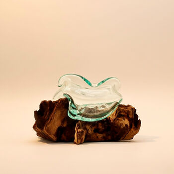Wavy Molten Glass Decorative Bowl Home Decor Gift, 3 of 3