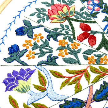 A Year Inspired By William Morris Hand Embroidery Kit, 6 of 12