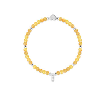 Citrine And Silver Beads Healing Crystals Bracelet Gift, 3 of 5