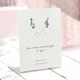 Sterling Silver Music Note Earrings, thumbnail 1 of 4