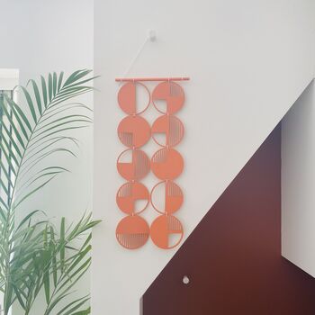 Coral / Flamingo Cut Out Plywood Geometric Art, 2 of 5