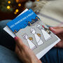 'Gold, Frankincense And Merlot' Wine Christmas Card, thumbnail 3 of 4