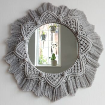 Macrame Boho Wall Mirror, 2 of 5