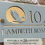 Personalised Flying Duck In Stream Design House Acrylic Number Sign, thumbnail 1 of 2