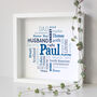 Personalised 40th Birthday Word Art Gift For Him, thumbnail 1 of 4