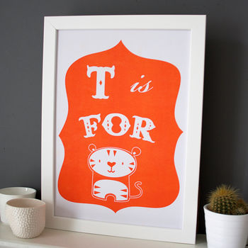 T Is For Tiger Alphabet Print, 2 of 3