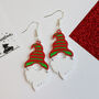 Christmas Elf Gnome Hat Earrings, thumbnail 2 of 4