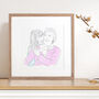 Personalised Watercolour Line Grandparent Portrait, thumbnail 8 of 11