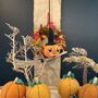 Handmade Felt Flying Pumpkin Halloween Decoration, thumbnail 4 of 5