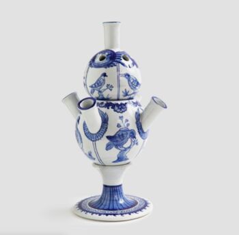Porcelain Blue And White Tulip Vase, 4 of 4