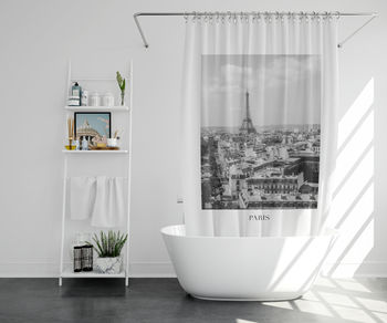Black And White Paris Shower Curtain, 2 of 4