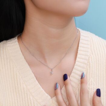 Snake Pendant Necklace In Sterling Silver, 6 of 10