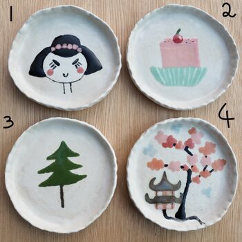 Mini Illustrated Ceramic Handmade Ring Dish, 4 of 10