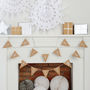 Merry Christmas Kraft And Silver Glitter Bunting, thumbnail 1 of 2