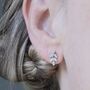 Silver And Cubic Zirconia 50th Birthday Earrings, A Leaf For Every Decade, thumbnail 1 of 10