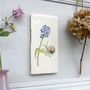 Forget Me Not And Snail Ceramic Wall Art Tile, thumbnail 3 of 5