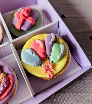 Colourful Happy Birthday Hand Iced Biscuits And Birthday Card Letterbox Gift, 10 of 12