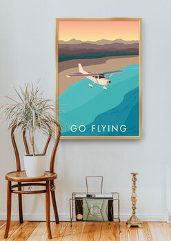 Go Flying Travel Poster Art Print, 5 of 8