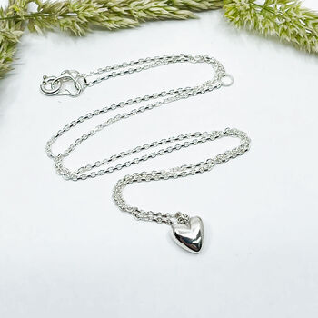 Sterling Silver Heart Necklace, 3 of 12