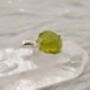 Raw Peridot Sterling Silver Pendant Necklace, thumbnail 11 of 12