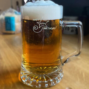 70th Birthday Stein Beer Glass, 3 of 5