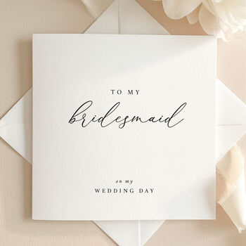 Luxury Wedding Day Card For Bridesmaid With Wax Seal, 7 of 8