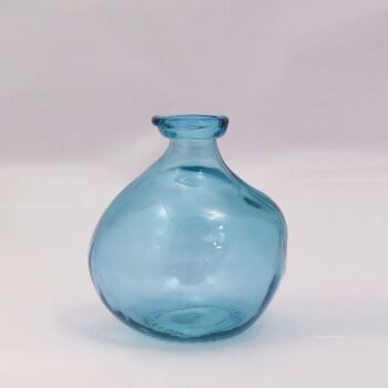 Recycled Glass Vase | 18cm Blown Glass | 10 Colours, 6 of 9