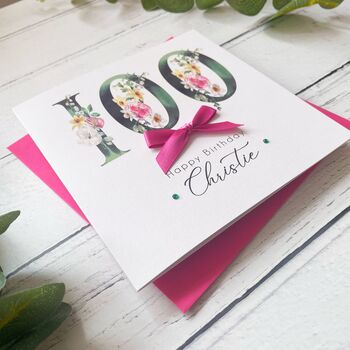 Vibrant 100th Birthday Card, 3 of 3