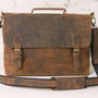 Classic Leather Satchel Briefcase, thumbnail 1 of 11