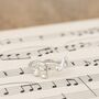 Sterling Silver Adjustable Music Note Ring, thumbnail 3 of 5