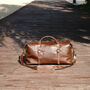 Genuine Leather Holdall With Front Pocket Detail, thumbnail 5 of 12