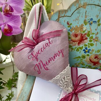 Silk Lavender Heart, 2 of 10