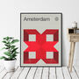 Amsterdam City Travel Print, thumbnail 1 of 3