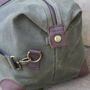 Personalised Waxed Holdall With Shoulder Strap, thumbnail 2 of 4
