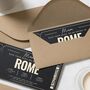 Personalised Rome Gold Foil Boarding Pass Gift Voucher, thumbnail 6 of 9