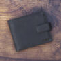 Personalised Mens Black And Tan Leather Wallet Rfid, thumbnail 2 of 9