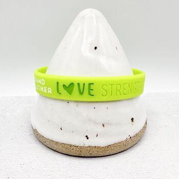 Lime Green Awareness Ribbon Bracelet Wristband, 6 of 8