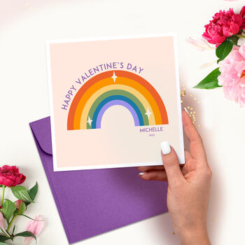 Personalised Rainbow Valentine's Card, 7 of 9