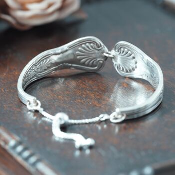 Shell Scroll Vintage Spoon Bracelet, 4 of 5