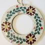 Floral Mosaic Hanging Indoor Wreath Decoration, thumbnail 7 of 11