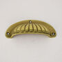 Brass Scalloped Cup Handle, thumbnail 3 of 6