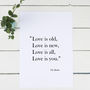 Love Is Old, Love Is New Lyric Print, thumbnail 5 of 7